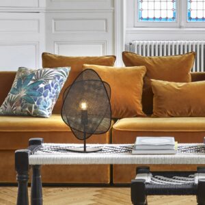 Svítidlo MARKET SET černá kov/ratan