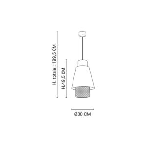 Svítidlo MARKET SET bílá/antracit/světlé dřevo/černá textilie/ratan/kov