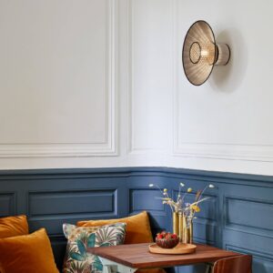 Svítidlo MARKET SET hliník/nude/dřevo světlé textilie/ratan/kov