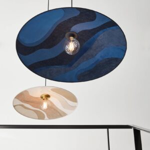 Svítidlo MARKET SET tmavomodrá kov/látka