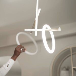 Svítidlo Marchetti bílý/zlatý kov/plexisklo