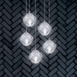 Svítidlo Marchetti bílá/průhledná kov/sklo