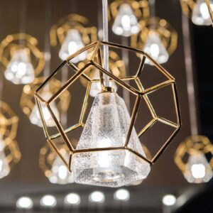 Svítidlo Marchetti průhledná/zlatá kov pozlacený/křišťál