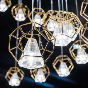 Svítidlo Marchetti průhledná/zlatá kov pozlacený/křišťál