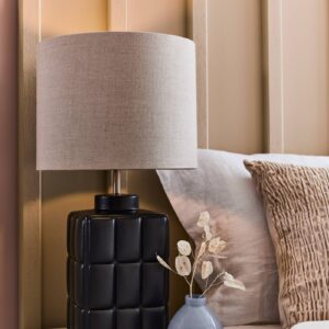 Svítidlo Markslöjd černý/béžový keramika/textil