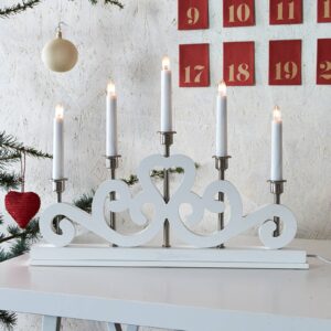 Svítidlo Markslöjd bílý/mosaz dřevo/kov/plast