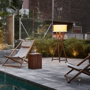 Svítidlo Marset hnědá/bílá/krémová polypropylen/textilene/Iroko dřevo