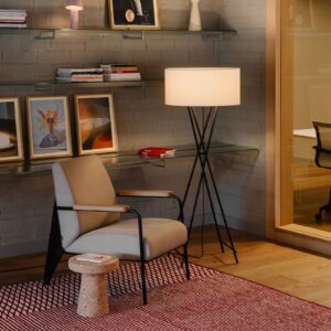 Svítidlo Marset černá/perlově bílá železo/polyester/textilene/metakrylát