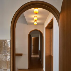 Svítidlo Marset oranžová/jantar/zlatá kov/sklo