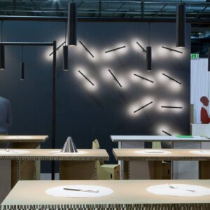 Svítidlo Martinelli Luce černý; opálový hliník/polykarbonát