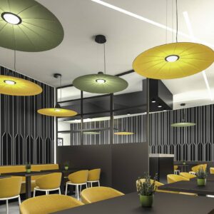 Svítidlo Martinelli Luce zelený hliník/tkanina