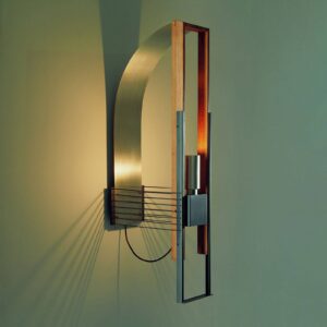 Svítidlo Martinelli Luce nerezová ocel/dřevo světlé nerezová ocel/dřevo