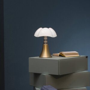 Svítidlo Martinelli Luce mosaz satinovaná/nerezová ocel satinovaná/opálový bílý nerezová ocel/methakrylát