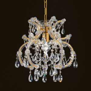 Svítidlo Masiero zlatá/průhledná kov/sklo