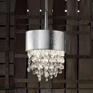 Svítidlo Masiero lístkové stříbro/čirá kov/sklo