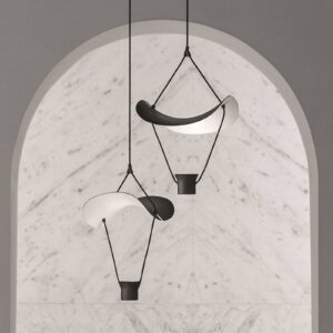 Svítidlo Masiero matná černá/bílá kov