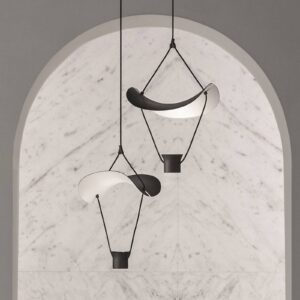 Svítidlo Masiero matná černá/bílá kov