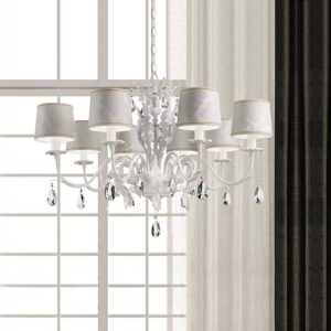 Svítidlo Masiero bílé kov/damašek