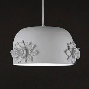 Svítidlo Masiero bílé hlink/křišťálové sklo