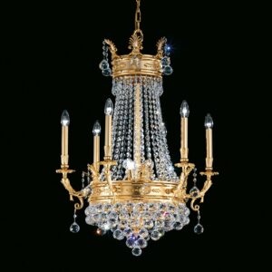 Svítidlo Masiero zlatá/průhledná mosaz/Swarovski