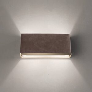 Svítidlo Masiero tmavě hnědá kov/kůže