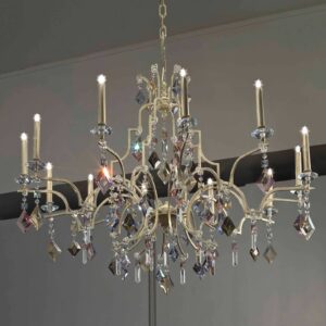 Svítidlo Masiero slonovina/multicolor kov/sklo