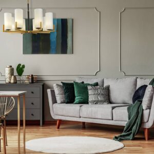 Svítidlo Maytoni mosaz/černá/bílá kov/sklo