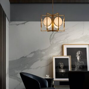 Svítidlo Maytoni zlatý/bílý kov/mramor