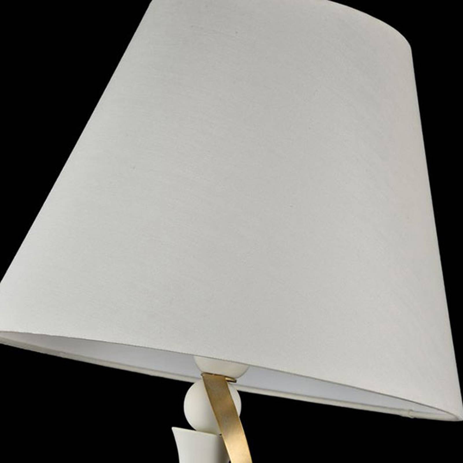 Maytoni Stojací lampa Intreccio se zlatým detailem, bílá, Obývací pokoj / jídelna, kov, textil, E27, 40W, K: 165cm - Image 4