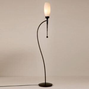 Svítidlo Menzel hnědo-černá/bílá železo/opálové sklo