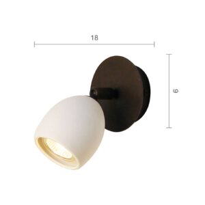 Svítidlo Menzel hnědo-černá/bílá železo/keramika