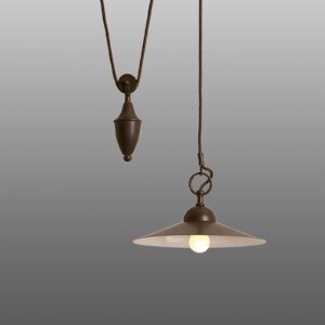 Svítidlo Menzel hnědočerná železo/textil