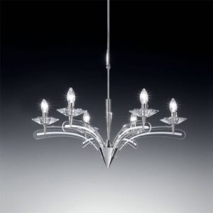 Svítidlo Metallux čirá kov/vysoce lesklé sklo/křišťál