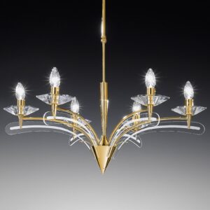 Svítidlo Metallux čirá kov/vysoce lesklé sklo/křišťál