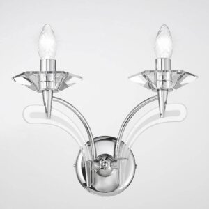 Svítidlo Metallux chrom/čirá železo/sklo