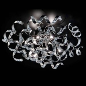 Svítidlo Metallux stříbrná kov/sklo