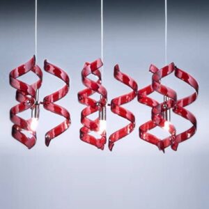 Svítidlo Metallux červená/chrom kov/sklo