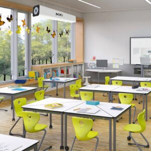 Svítidlo MiKi...der Mikroorganismen-Killer! matná bílá hliník