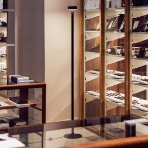 Svítidlo Milan Iluminación matná černá (RAL9005)/opálová hliník/ocel/plast