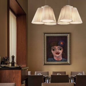 Svítidlo Modo Luce slonovina plissé/kov