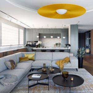 Svítidlo Modo Luce žlutý plisované/PMMA