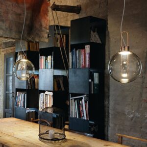 Svítidlo Modo Luce kouřově šedá/měď PMMA/kov