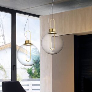 Svítidlo Modo Luce kouřově šedá/mosaz PMMA/kov