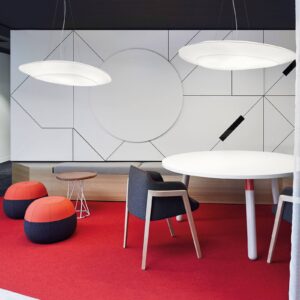 Svítidlo Modo Luce bílá lycra/kov