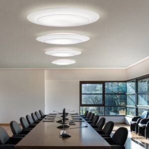 Svítidlo Modo Luce bílá lycra/kov