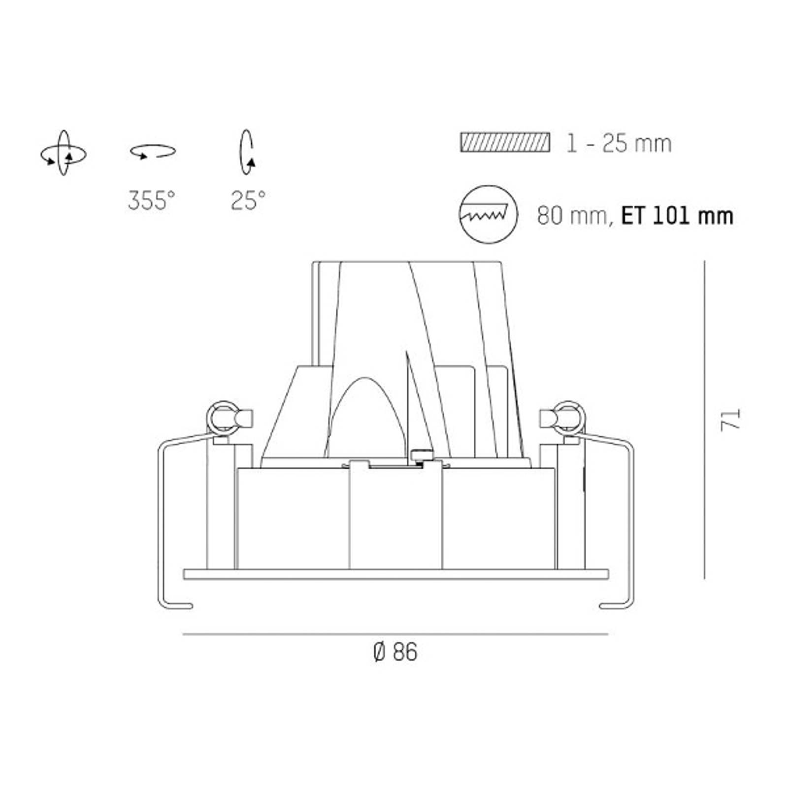 Svítidlo Molto Luce matná černá/bílá hliník