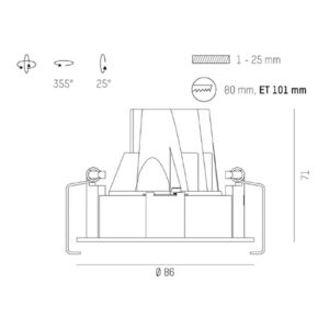 Svítidlo Molto Luce matná černá hliník
