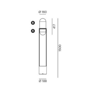 Svítidlo Molto Luce šedá sklo foukané/kamen