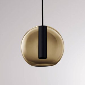 Svítidlo Molto Luce hnědá/matná černá/adaptér černá hliník/sklo