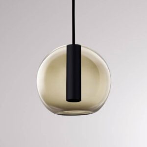 Svítidlo Molto Luce jantar/matná černá/adaptér černá hliník/sklo